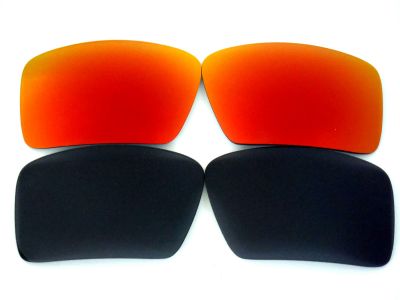 Galaxylense replacement for Oakley Eyepatch 1&2 Black&Red Color Polarized 100% UVAB 2 pairs