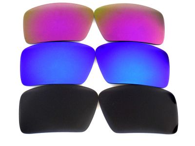 Galaxylense replacement for Oakley Eyepatch 1&2 Black&Blue&Purple Color Polarized 100% UVAB 3 pairs