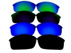 Galaxylense replacement for Oakley Flak Jacket Black&Blue&Purp​le&Green 4 pairs
