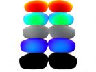 Galaxy Replacement Lenses For Oakley Split Jacket Black/Blue/Titanium/Green/Red Color 5 Pairs Polarized