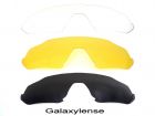 Galaxy Replacement Lenses For Oakley Flight Jacket Black/Yellow/Clear
