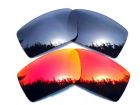 Galaxy Replacement Lenses For Oakley Gascan Black & Red color, 2 Pairs Polarized