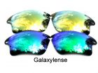 Galaxylense replacement for Oakley Fast Jacket XL Green & Gold, 2 pairs