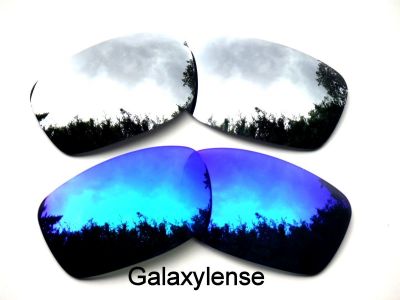 Galaxylense replacement for Oakley Fives Squared Titanium & Blue, 2 Pairs